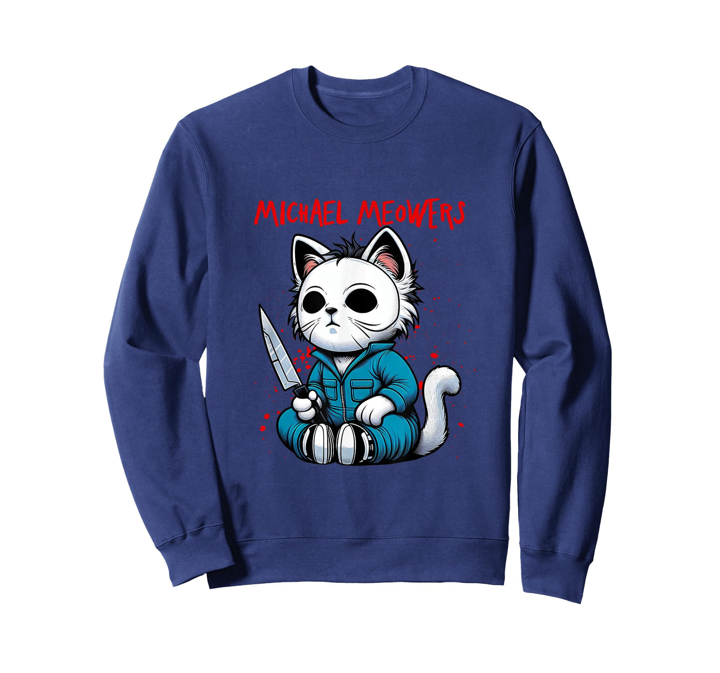 Funny Cat Motif Crazy Cat Graphic Michael Meowers Cat T-Shirt for Men Women