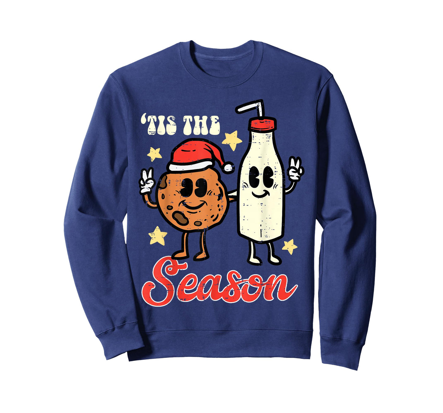Tis The Season Cookie Milk Christmas Xmas Men Women Kids T-Shirt