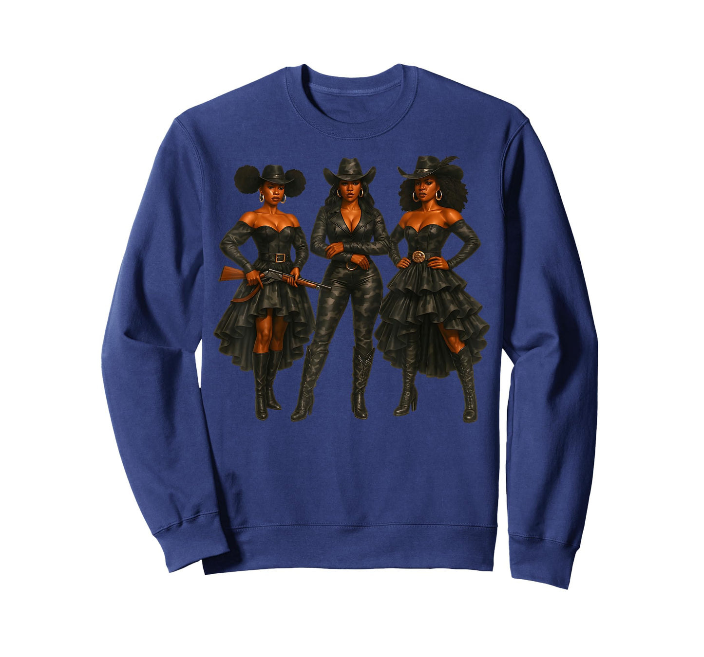 Camo Black Cowgirl Western Rodeo Melanin Black History Texas T-Shirt