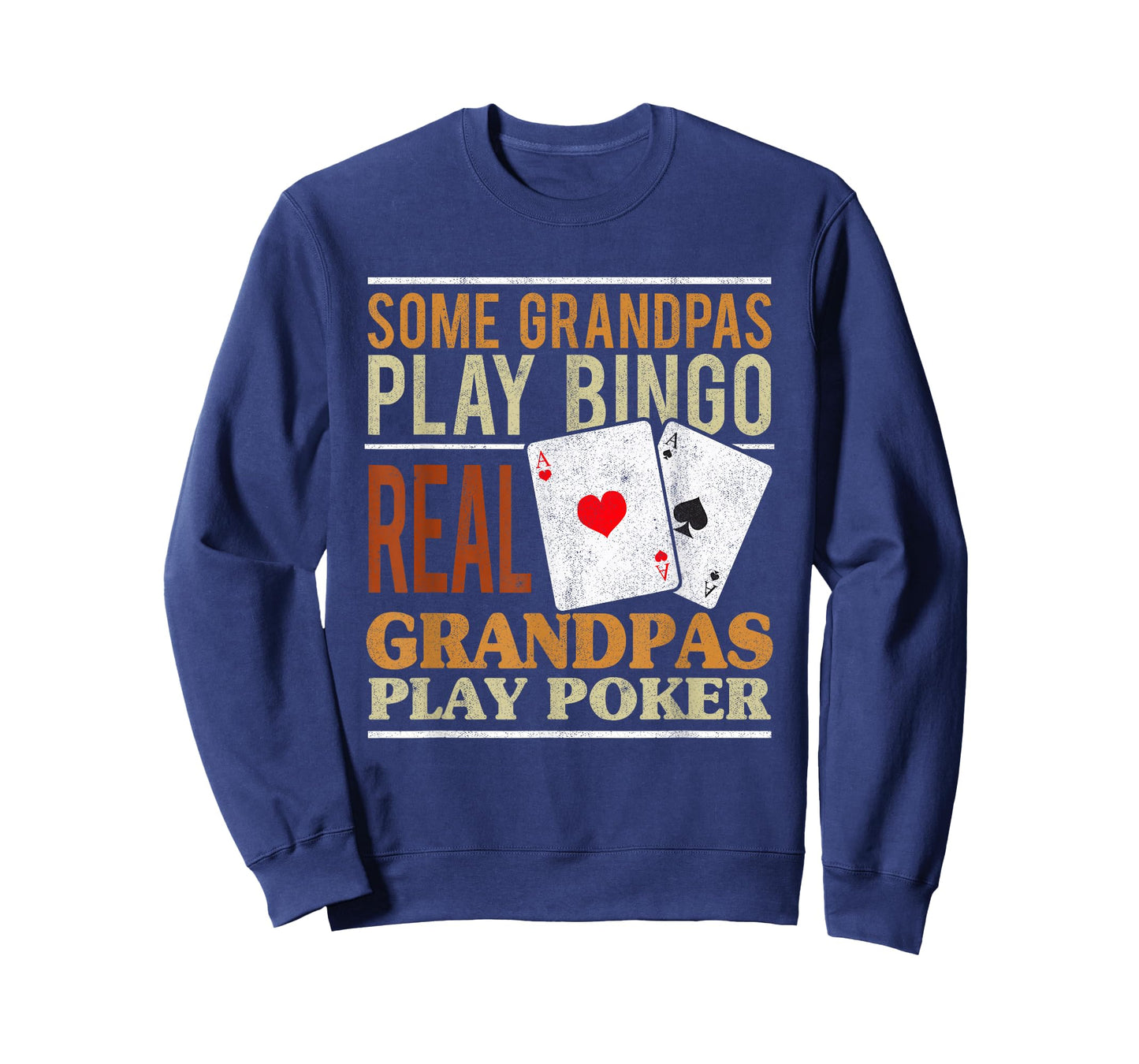 Poker Texas Holdem Real Grandpas Play Poker Funny Granddad T-Shirt