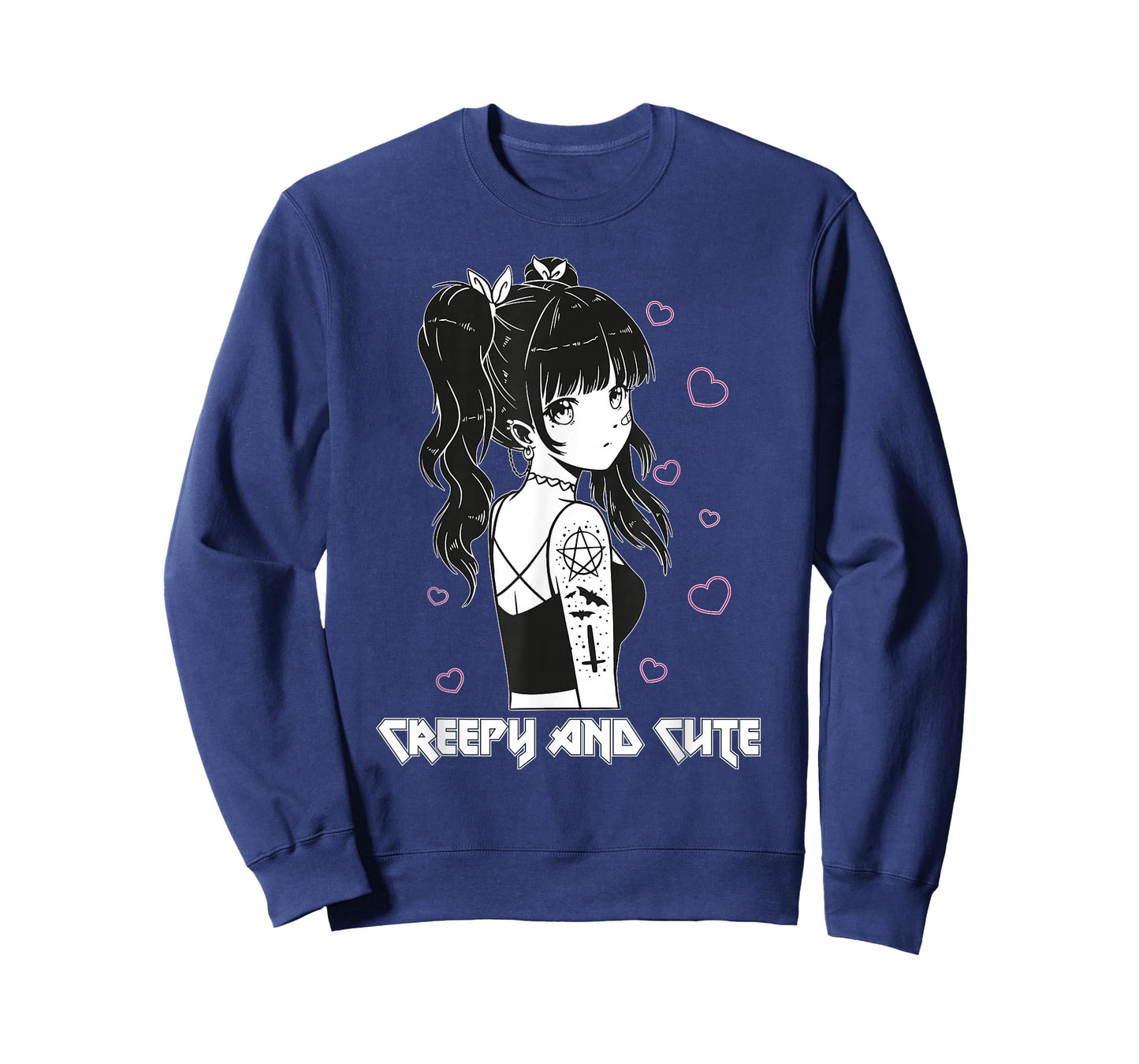 Creepy And Cute Emo Goth Girl Japanese Anime T-Shirt