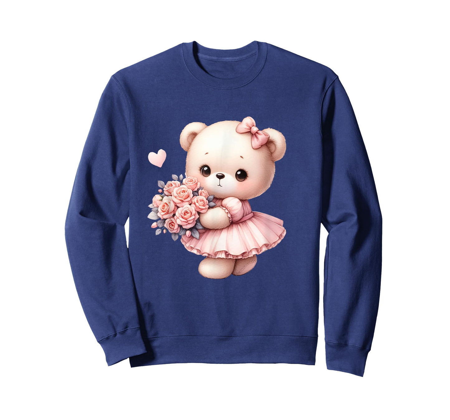 Coquette Teddy Bear Bow Simple Pink Cute Girl Graphic Tee T-Shirt