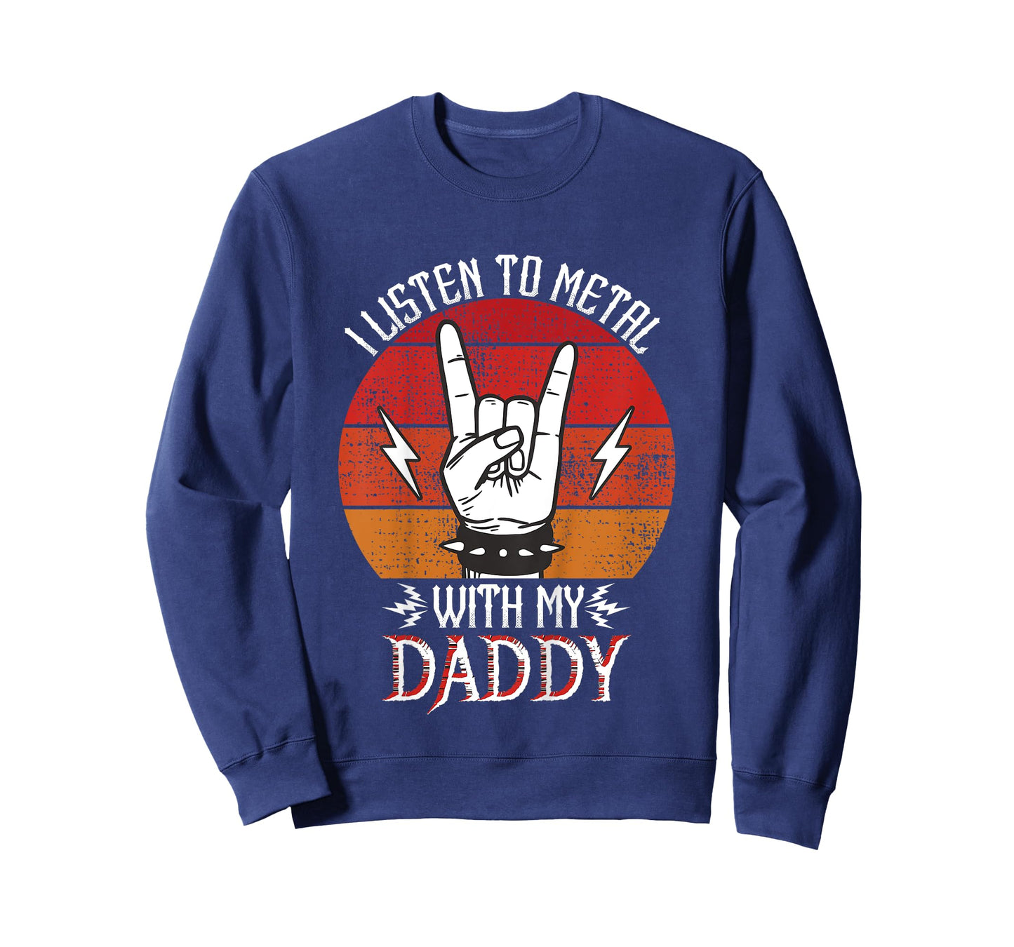 I Listen To Heavy Metal With My Daddy Kids Heavy Metal T-Shirt
