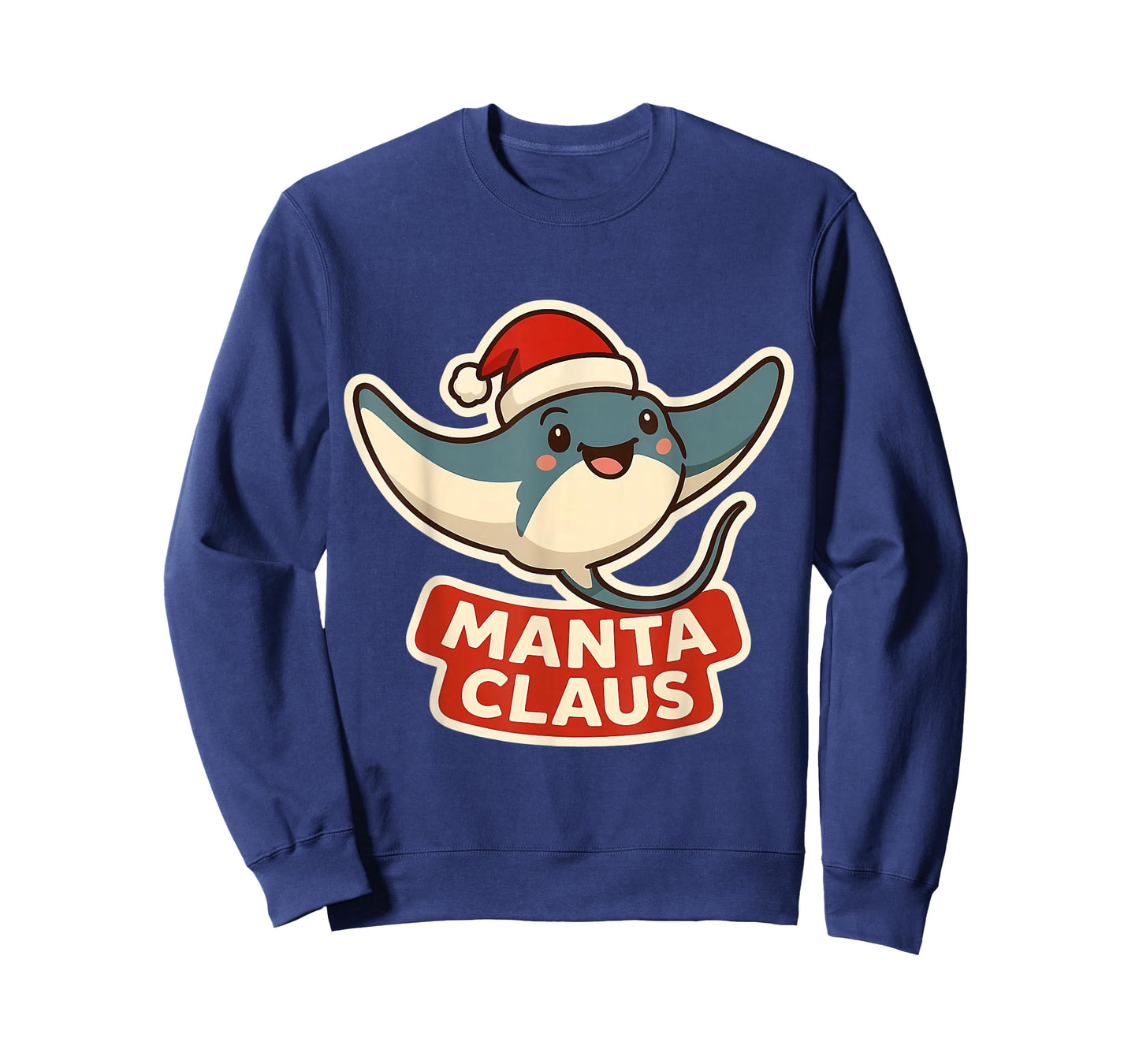 Manta Rey Claus Christmas Santa Funny Pun Marine Biologist T-Shirt