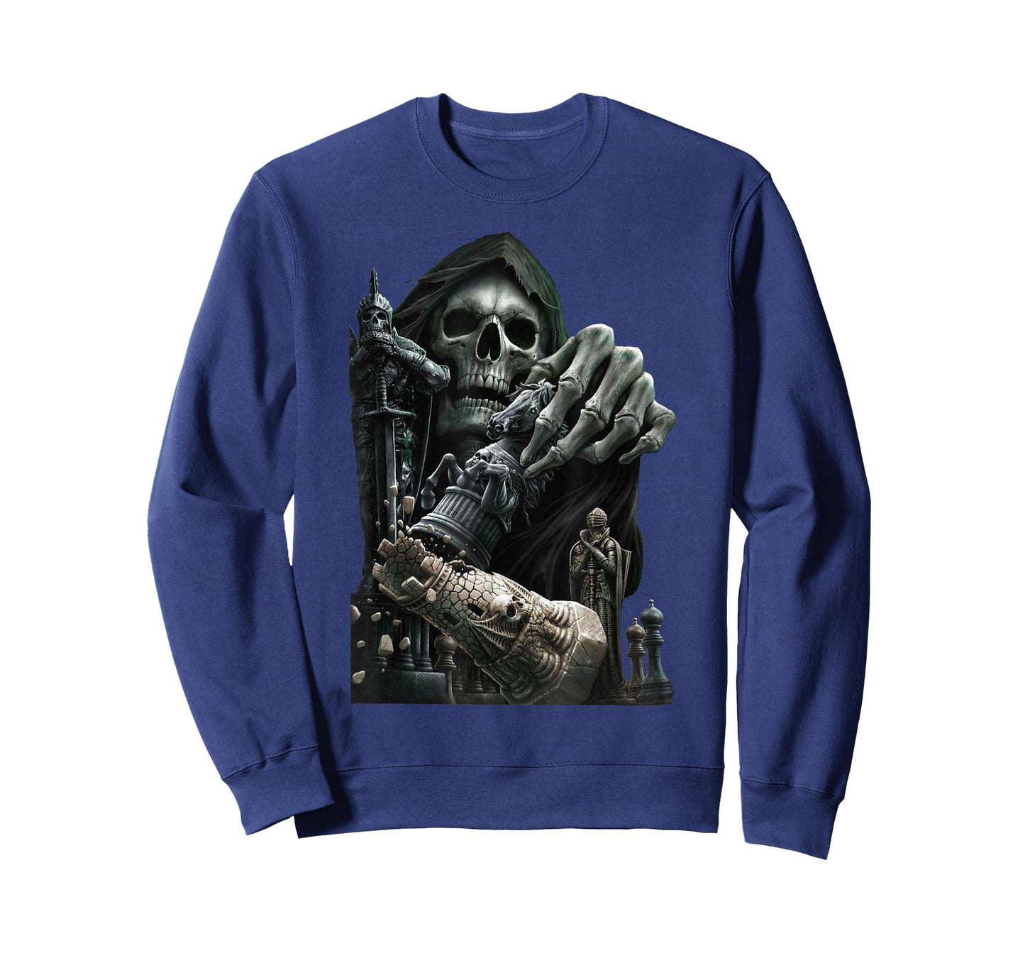 Funny Chess Grim Reaper Skull Cool Gothic Chess Lover Gift T-Shirt