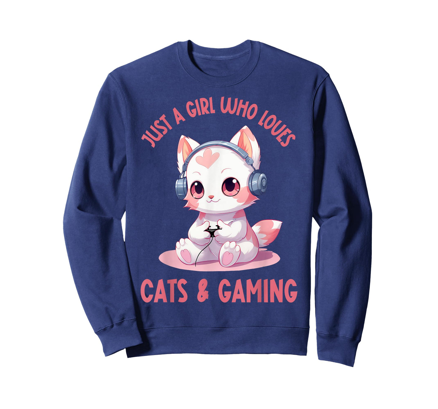 Just a Girl Who Loves Cats and Gaming Cute Kawaii Kitten T-Shirt