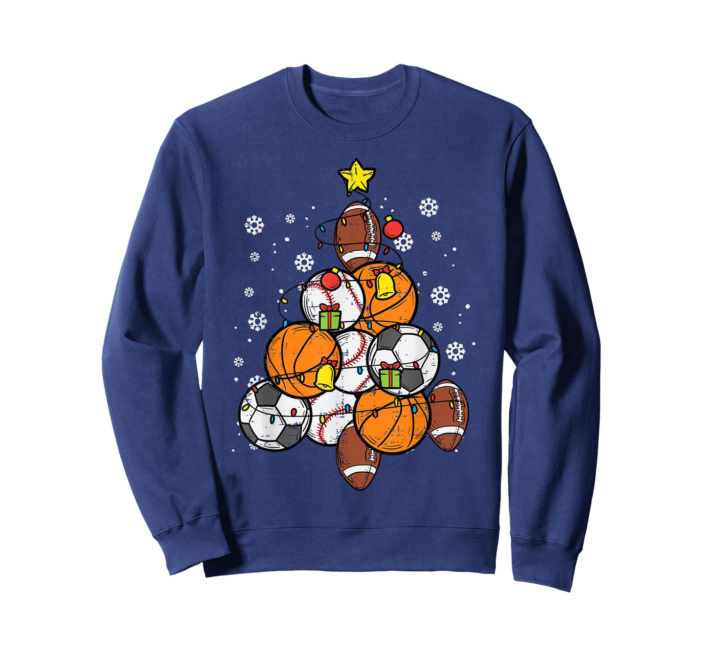 Sport Christmas Tree Football Soccer Baseball Basketball T-Shirt