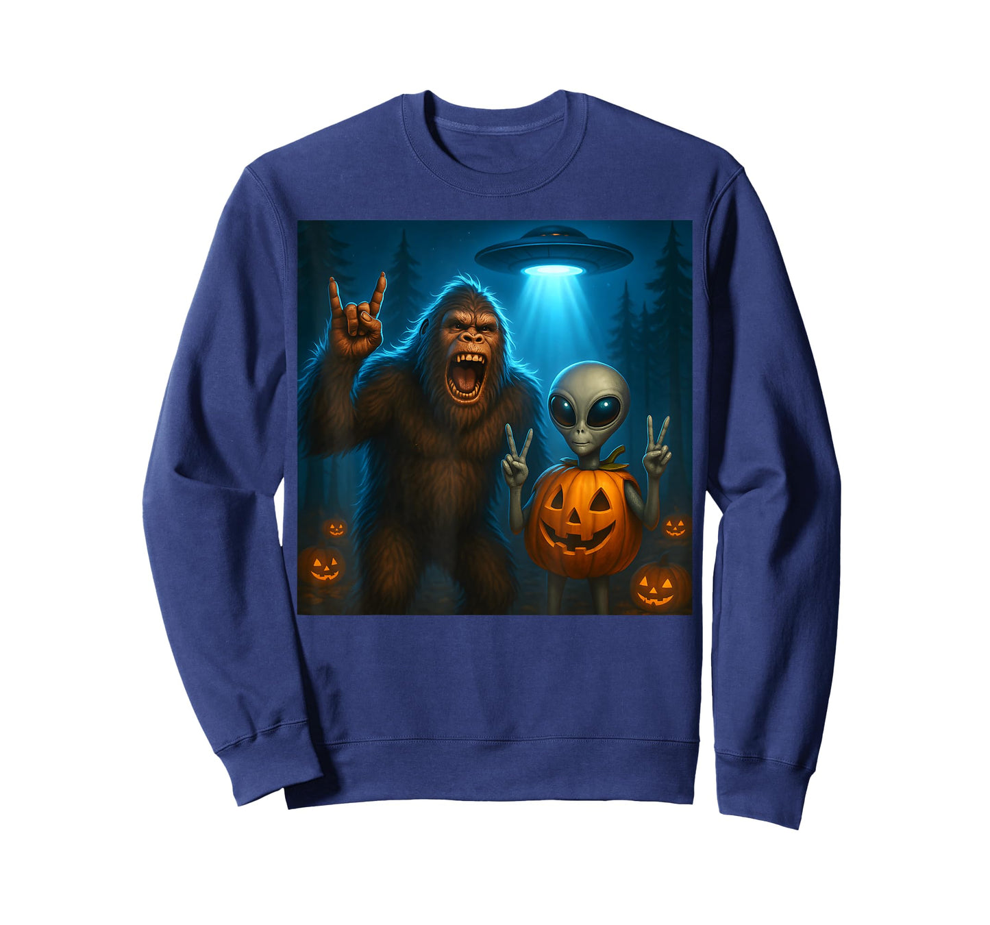 Bigfoot Alien Halloween T-Shirt