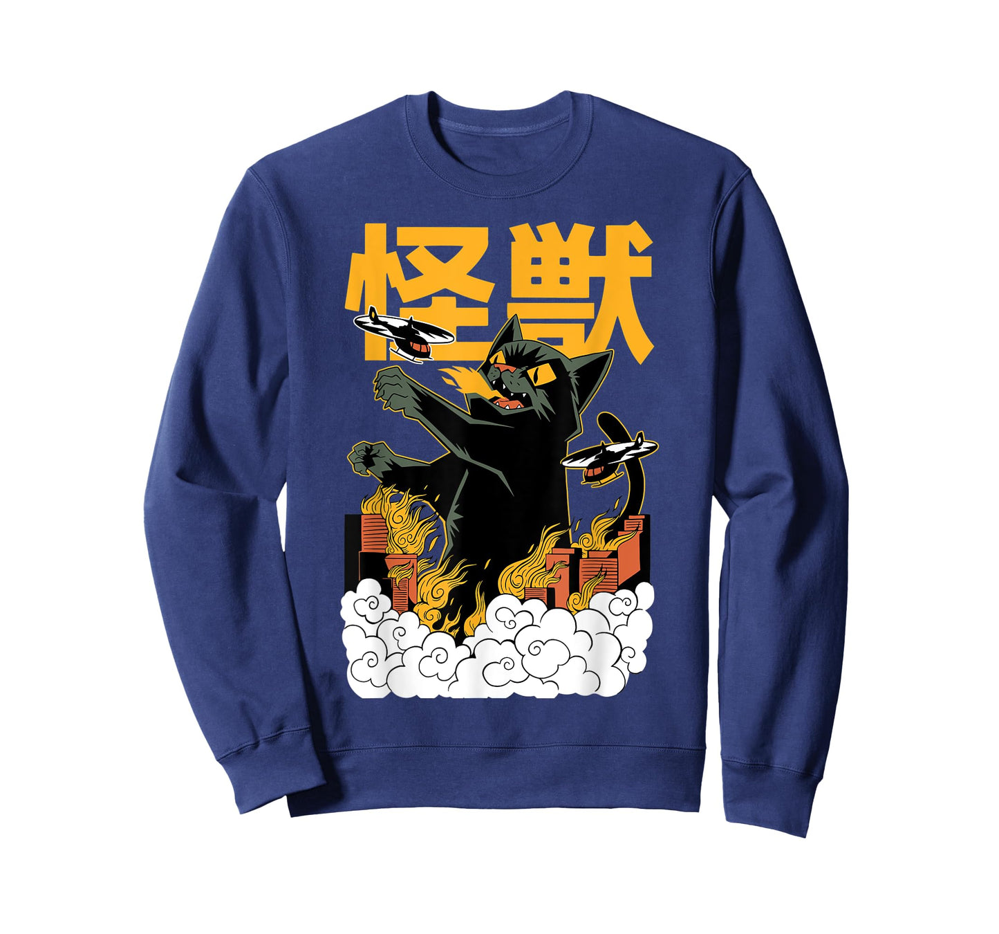 Catzilla Cat Kitten Lover Kaiju Film Parody Japanese Graphic T-Shirt for Men Women Kids