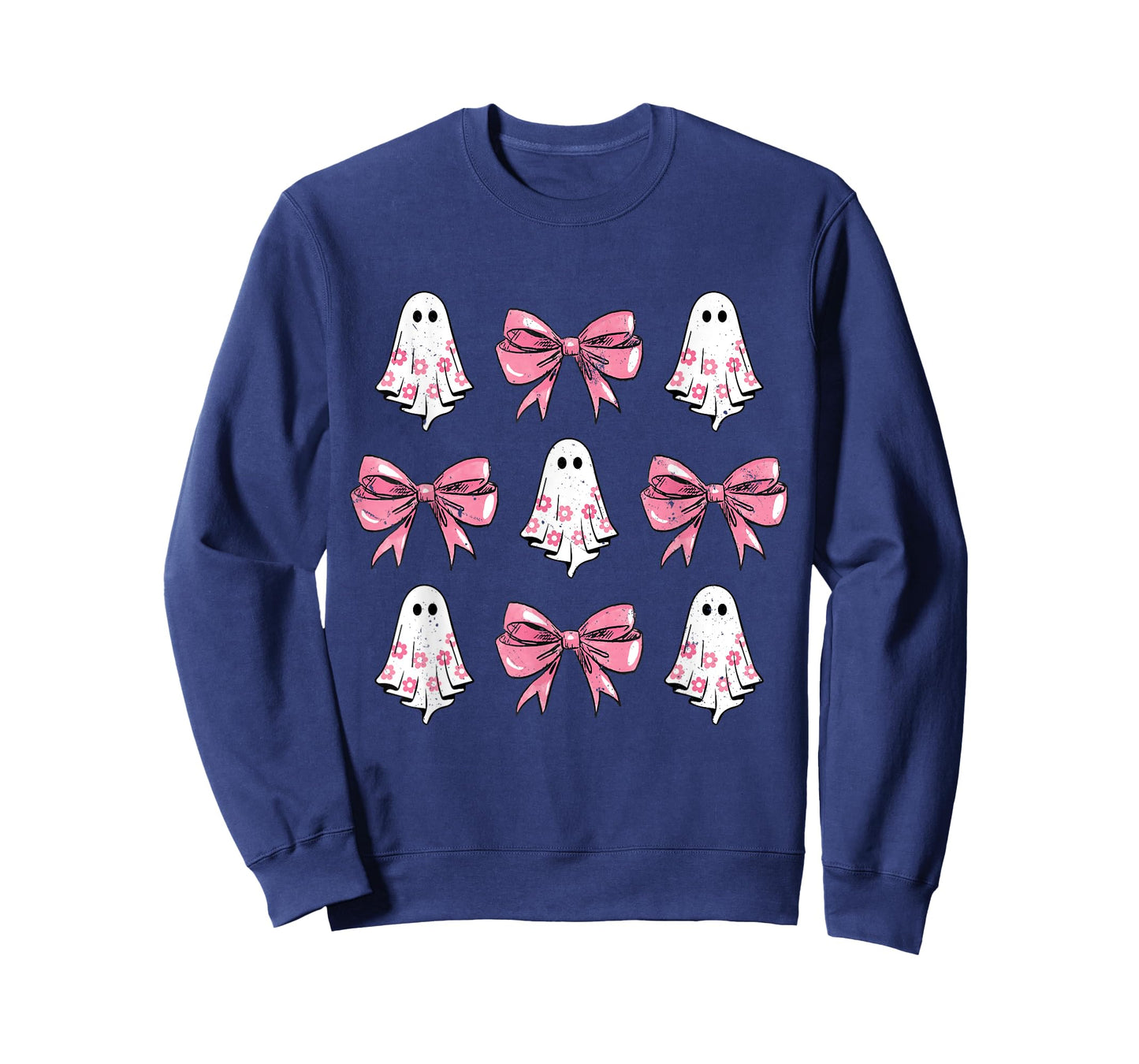 Cute Coquette Bow Halloween Costume Floral Ghost Boo T-Shirt