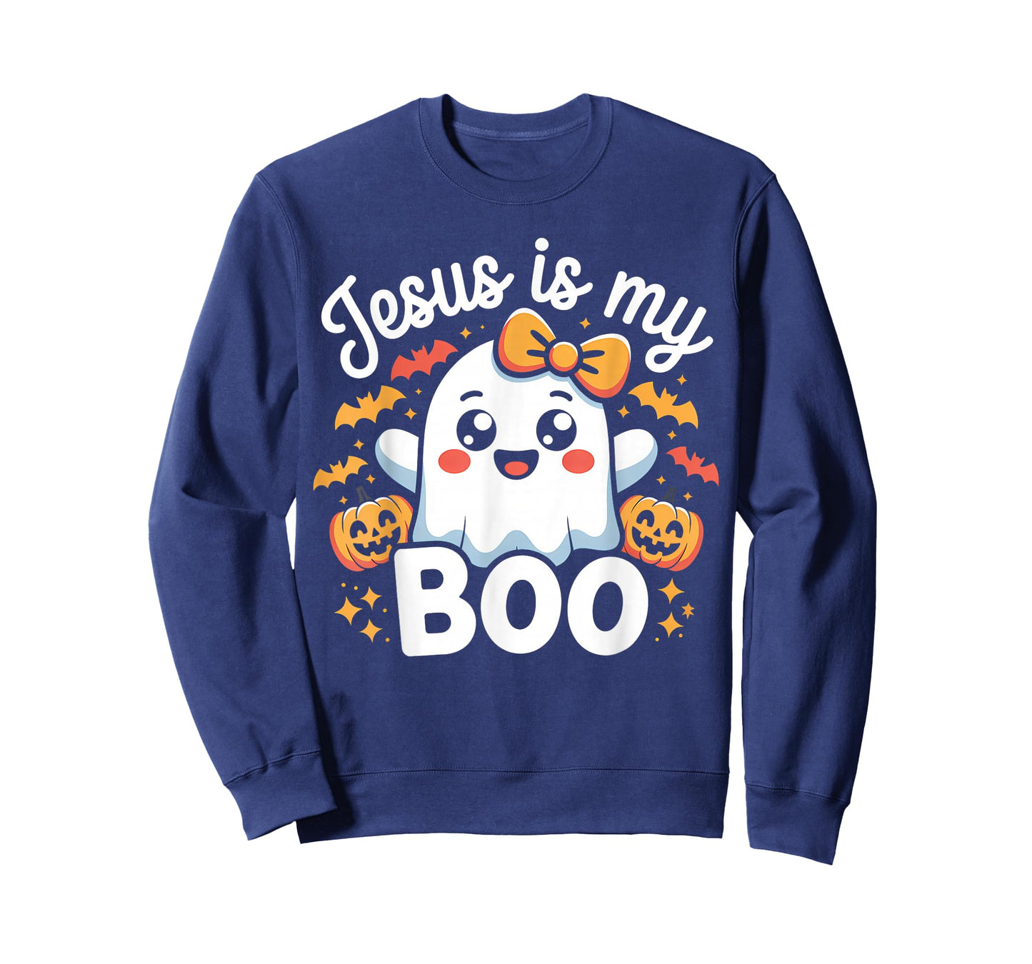 Jesus is My Boo Cute Ghost Halloween Design T-Shirt