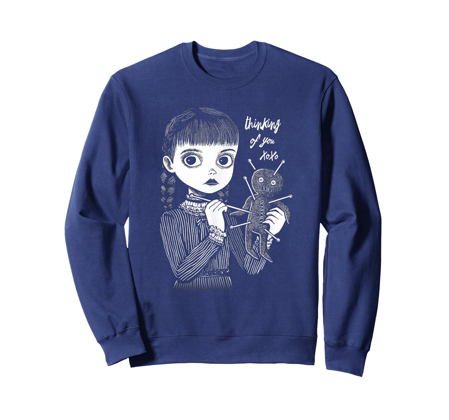 Thinking Of You Creepy Cute VooDoo Girl With Doll T-Shirt