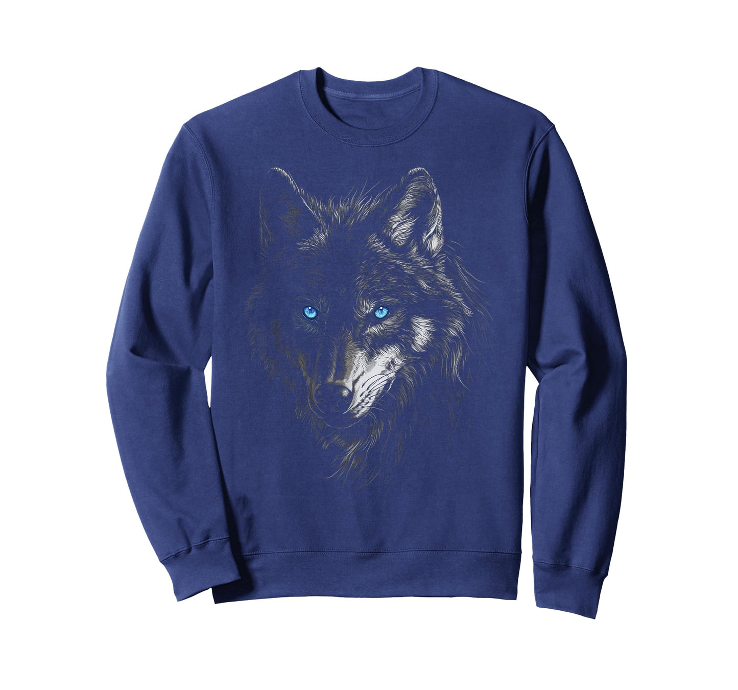Mystic Wolf with Blue Eyes Animal Art Graphic Wolves T-Shirt