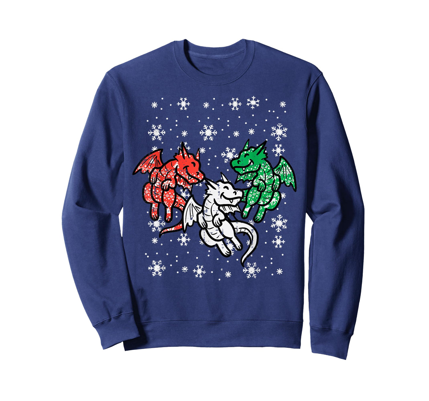 Christmas Dragons Funny Mythical Animal Men Women Kids T-Shirt