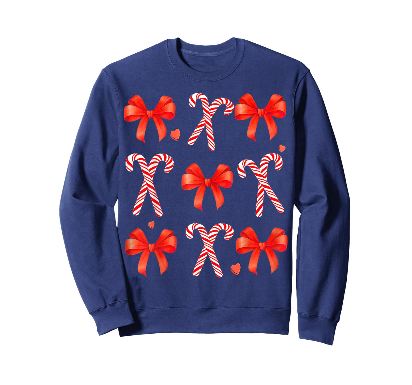 Candy Cane Crew Coquette Bow Christmas Xmas Family Matching T-Shirt