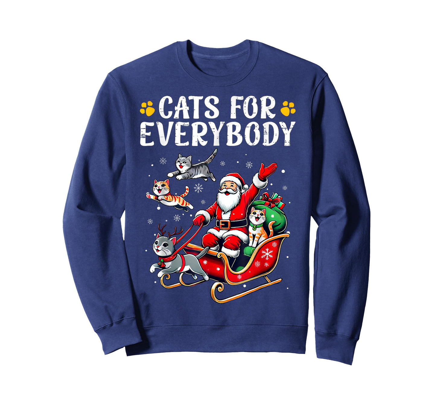 Cats for Everybody Christmas Cat Funny Xmas Men Women Santa T-Shirt