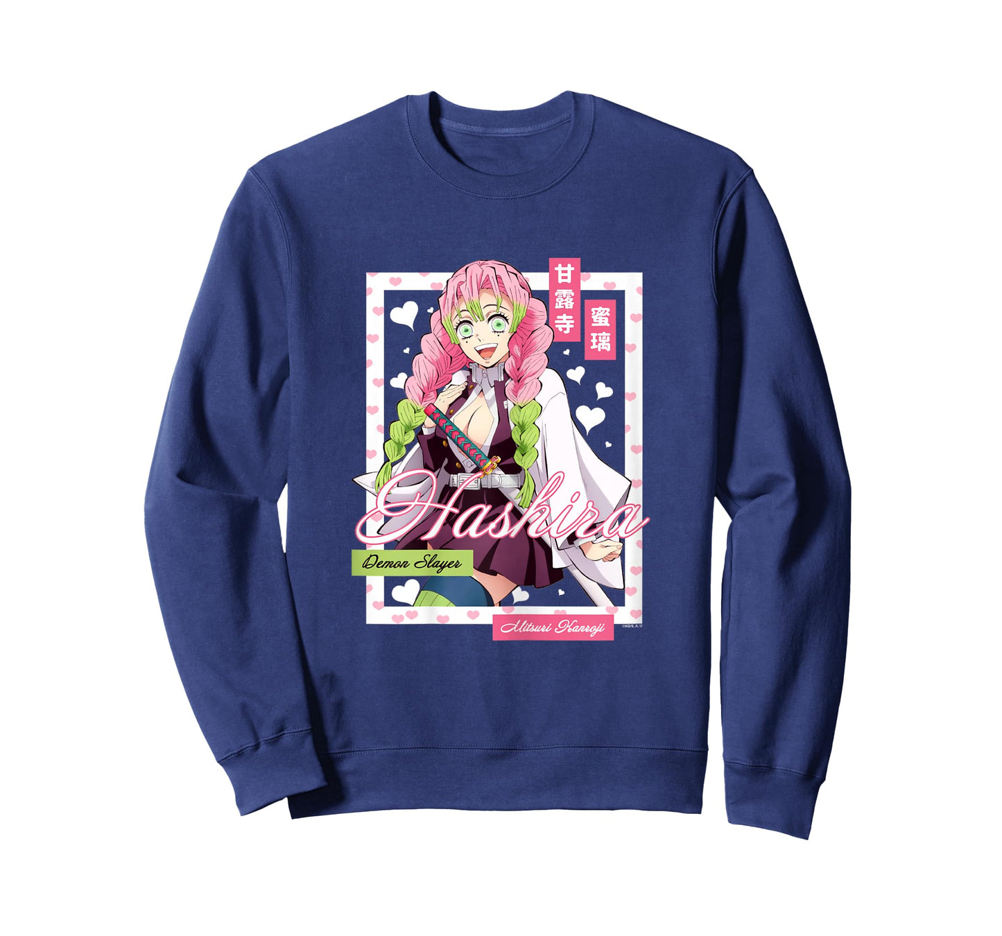 Demon Slayer: Kimetsu no Yaiba Mitsuri Kanroji Pink Heart T-Shirt