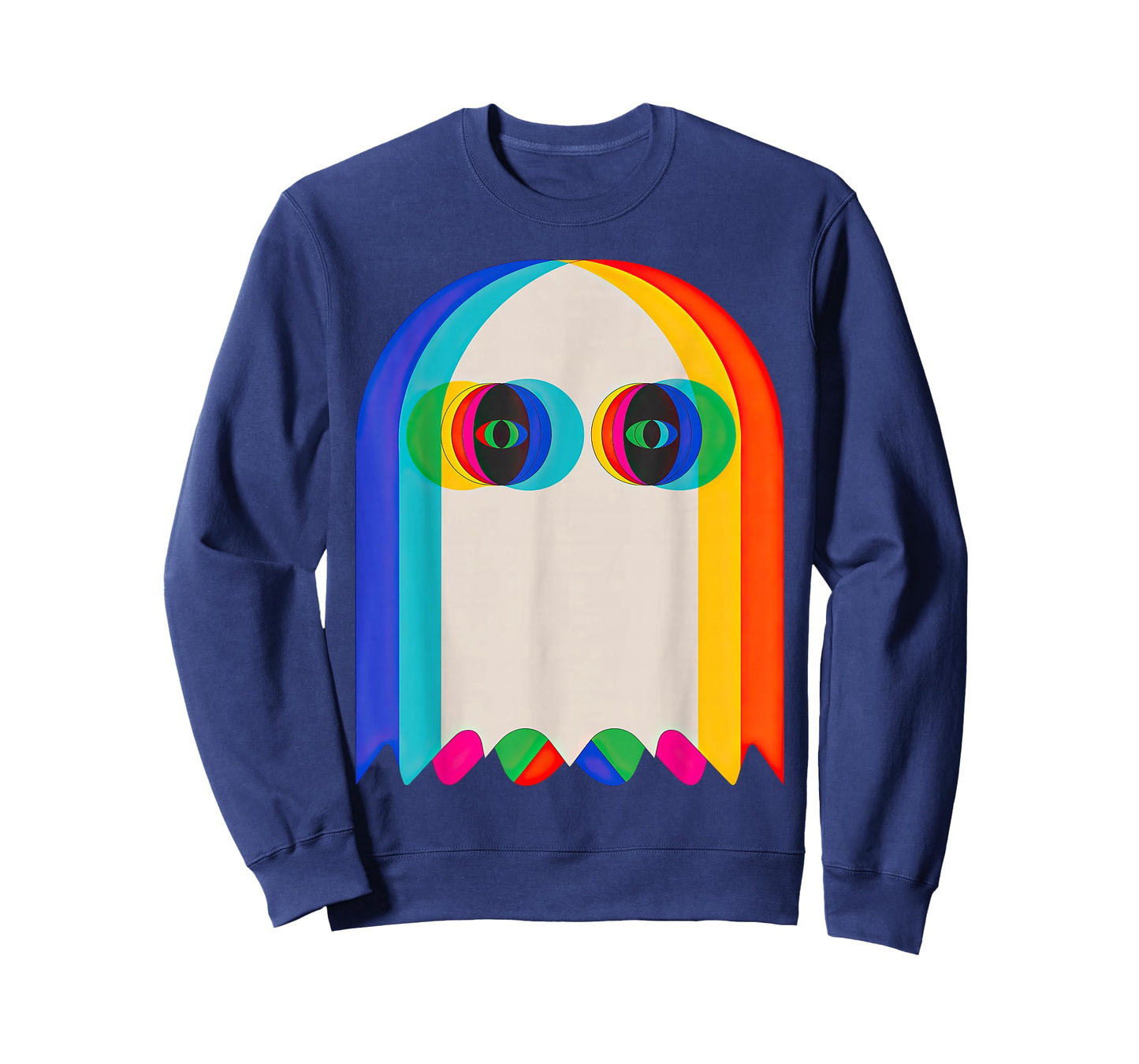 Ghost Trippy Vaporwave Halloween Techno Rave EDM T-Shirt