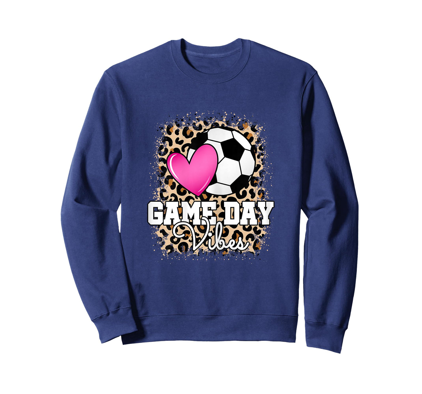 Game Day Soccer Leopard Print Cute Women Girls Soccer T-Shirt