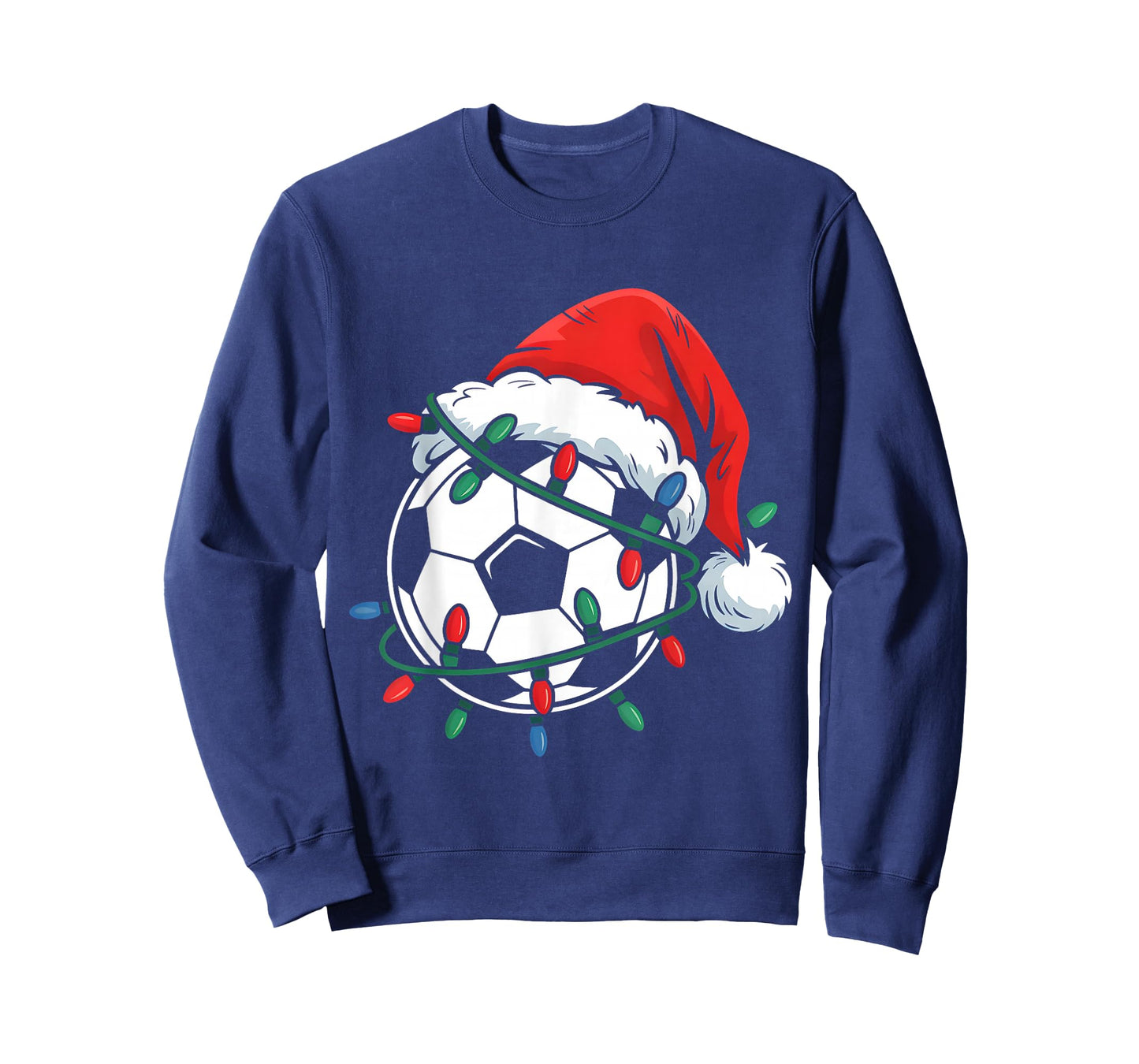 Soccer Ball Santa Hat Xmas Funny Christmas Soccer Lover T-Shirt
