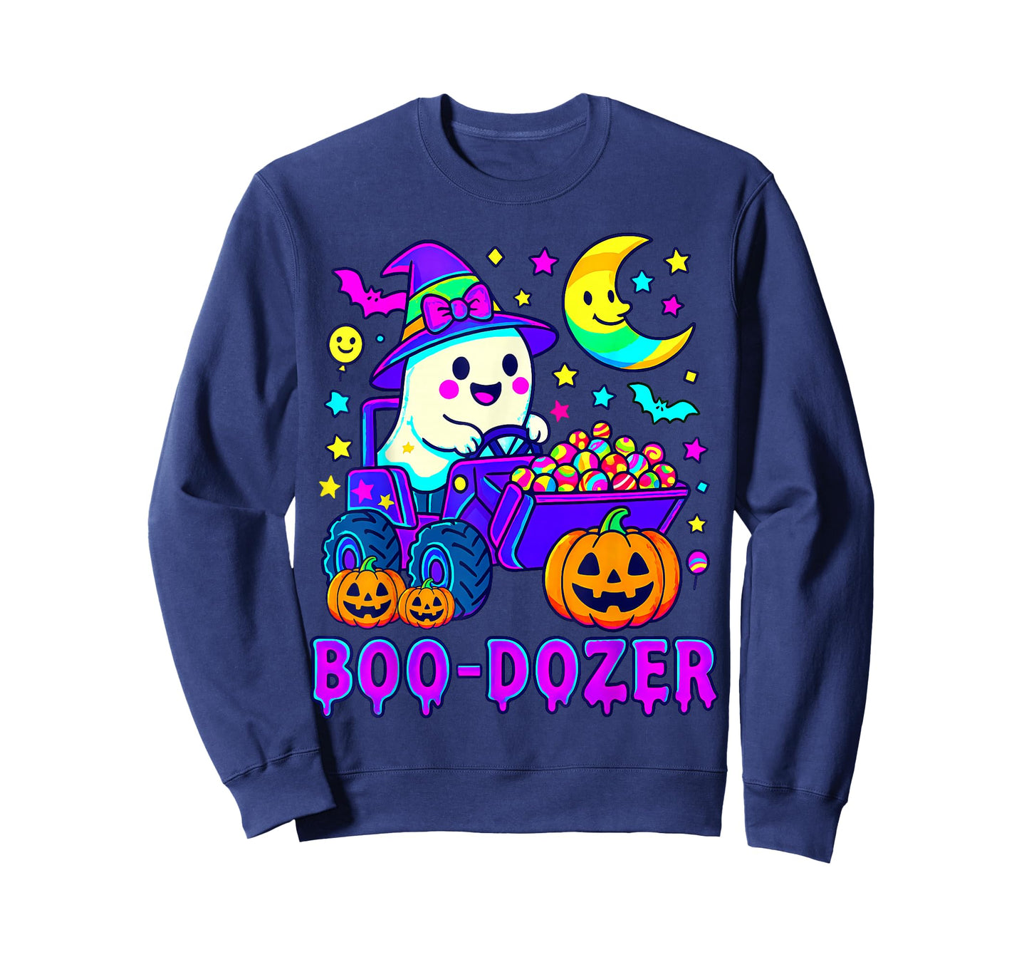 Boo Dozer Ghost Bulldozer Halloween Construction Trucks T-Shirt