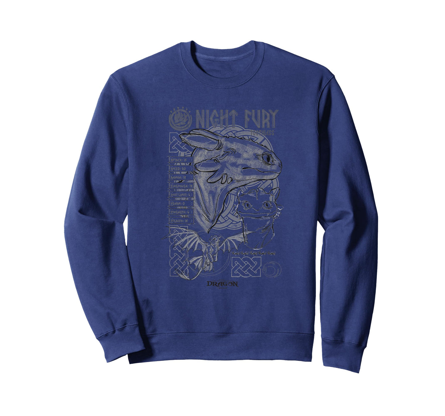 DreamWorks Dragons Night Fury Sketch Toothless T-Shirt