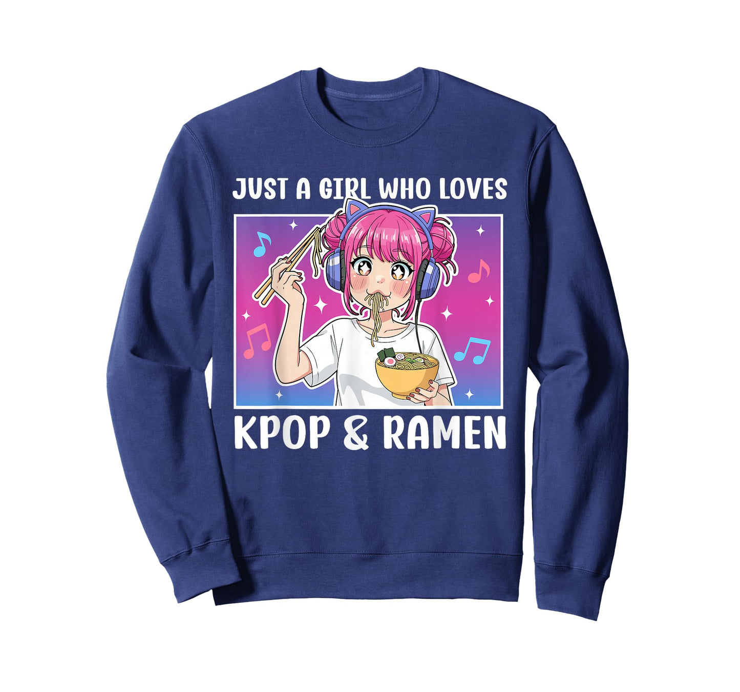 Just A Girl Who Loves Ramen and K-pop Funny Kpop Lover T-Shirt