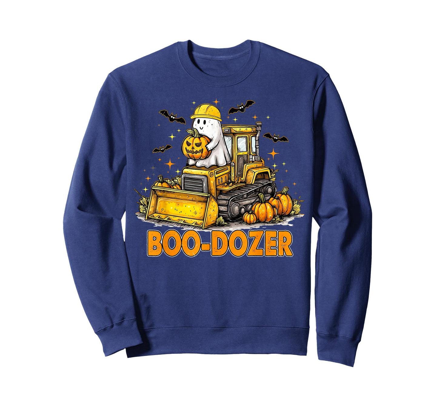 Boo Dozer Ghost Bulldozer Halloween Construction Trucks Kids T-Shirt