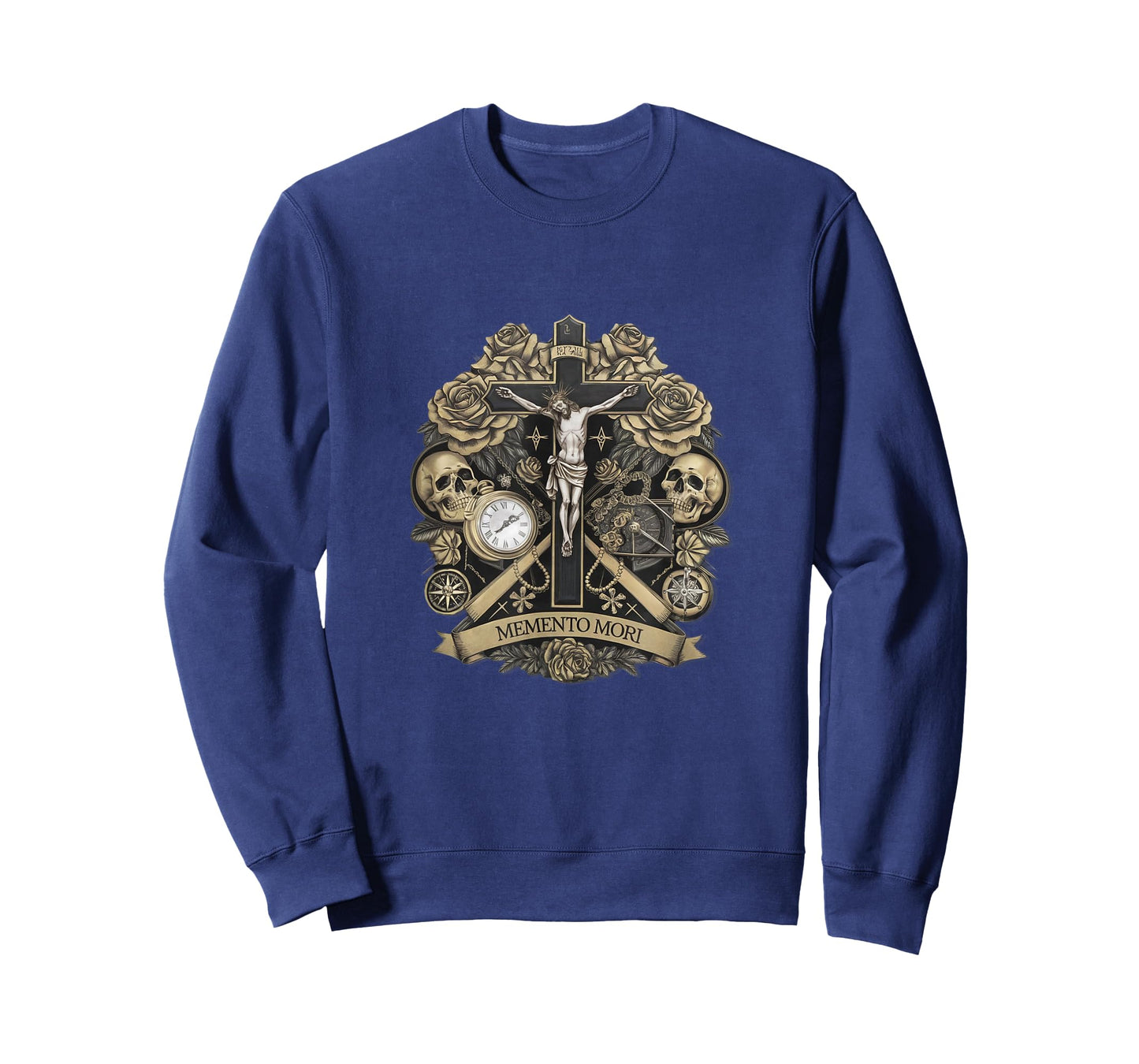 Memento Mori Catholic Crucifix Traditional Latin Mass Skull T-Shirt