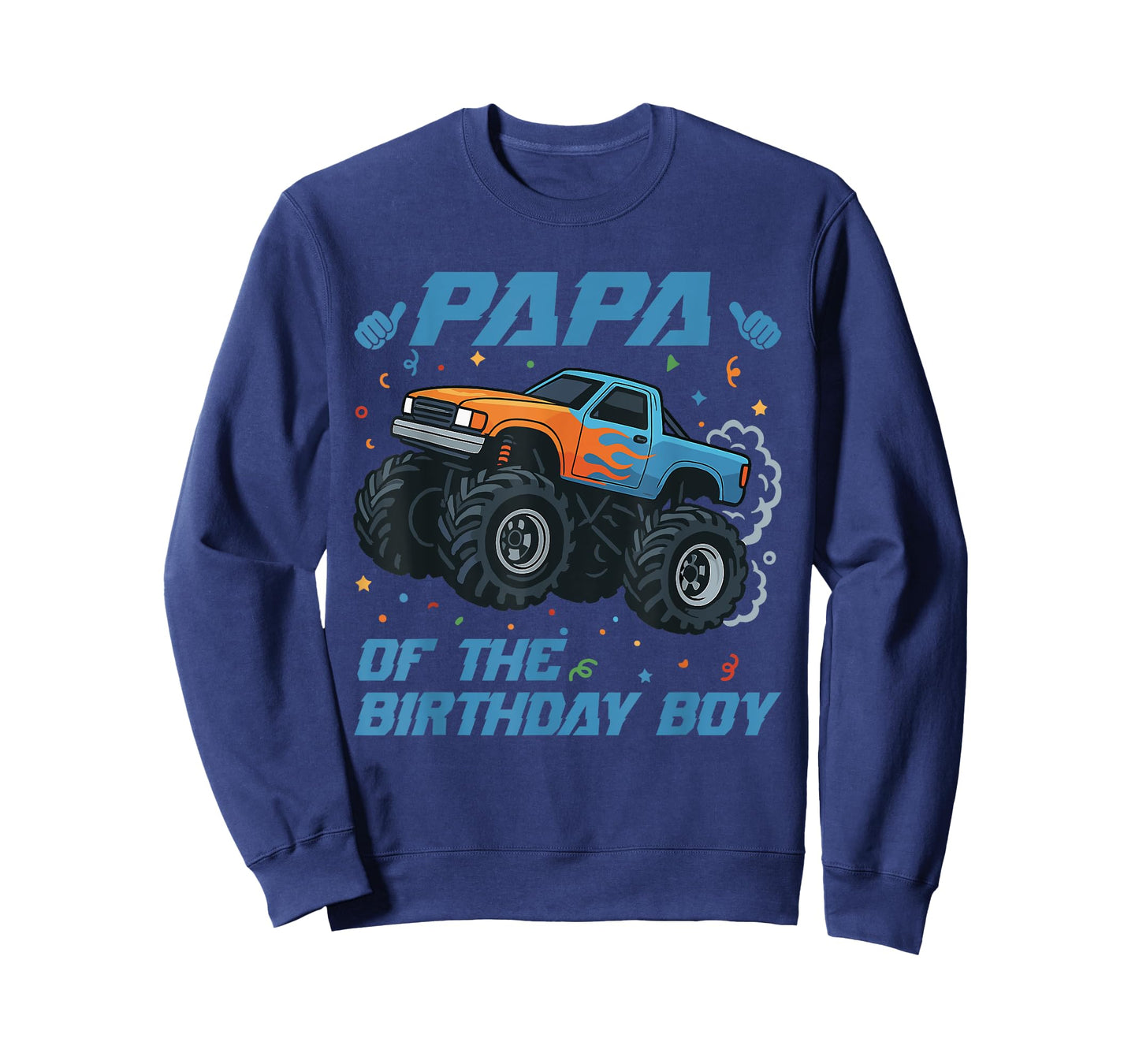 Papa of The Birthday Boy Monster Truck Birthday T-Shirt