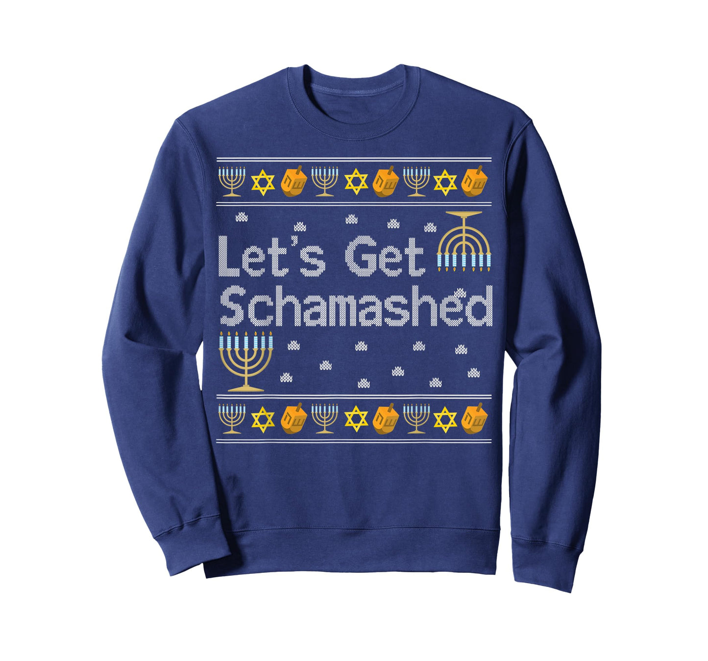 Let's Get Schamashed Hanukkah Drink Wine Jewish Jew Fun Gift T-Shirt