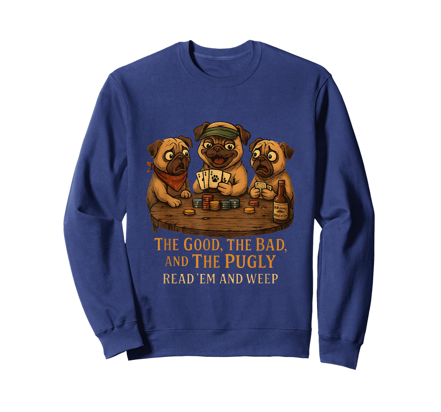 Cowboy Pug Funny Western Outfit Pug Cowboy Dog Costume Poker T-Shirt