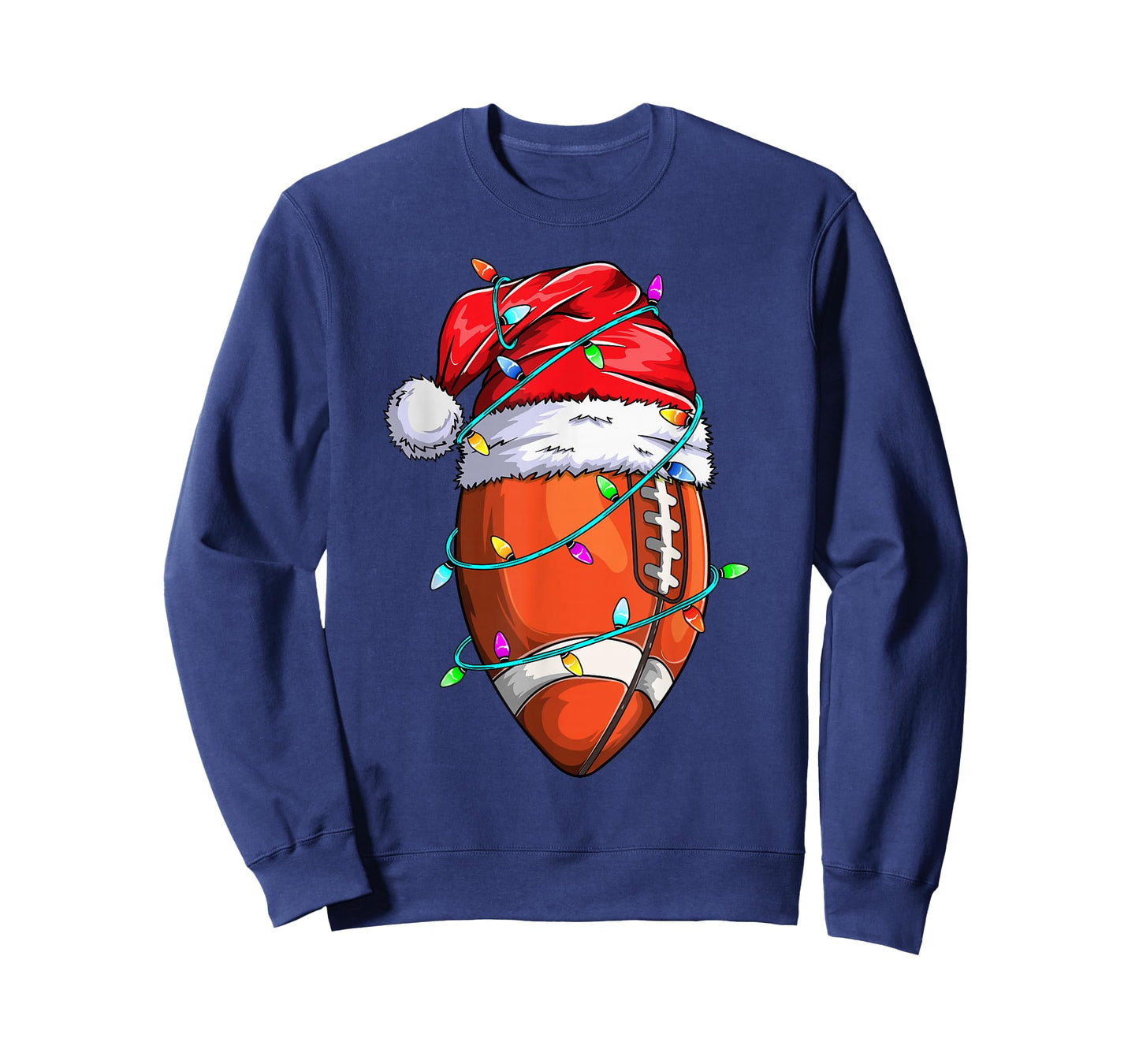 Santa Sports Design For Men Boys Christmas Football Player T-Shirt
