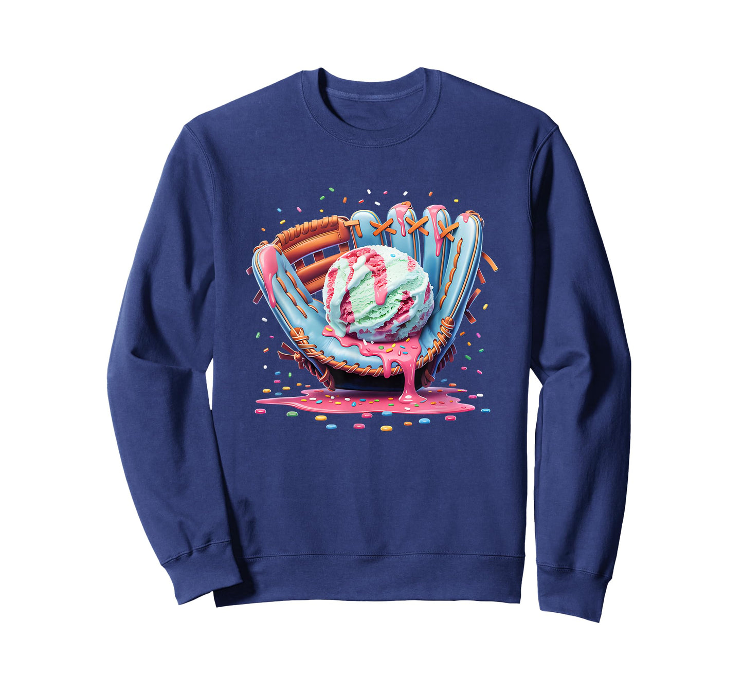 Baseball Ice Cream Drip Shirt Youth Respect The Drip T-Shirt