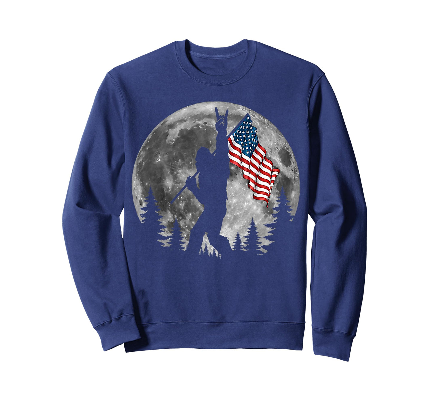 Bigfoot American Flag Sasquatch Patriotic 4th of July T-Shirt