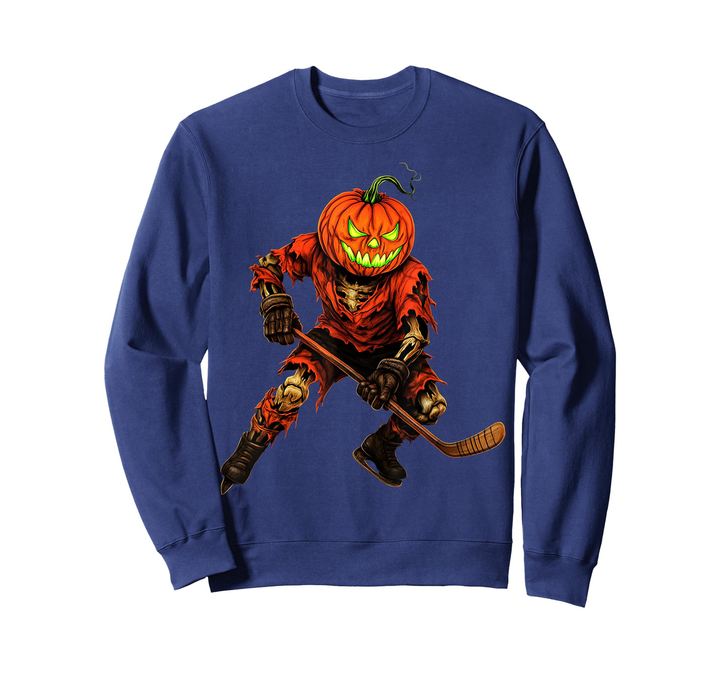 Zombie Hockey Player Costume Skeleton Ice Hockey Halloween T-Shirt
