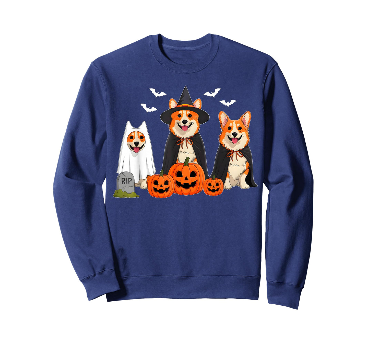 Corgi Dog Ghost Witch Pumpkin Halloween Costume Dog Lover T-Shirt