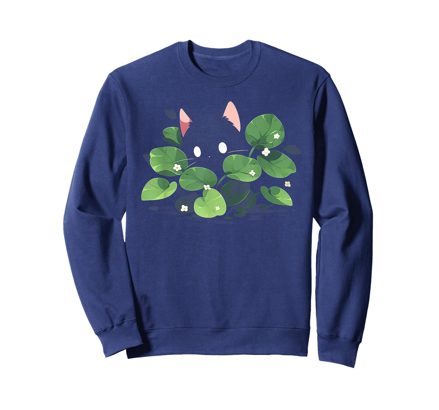 Kawaii Black Cat with Sprout | Crazy Plant Lady Plants Lover T-Shirt