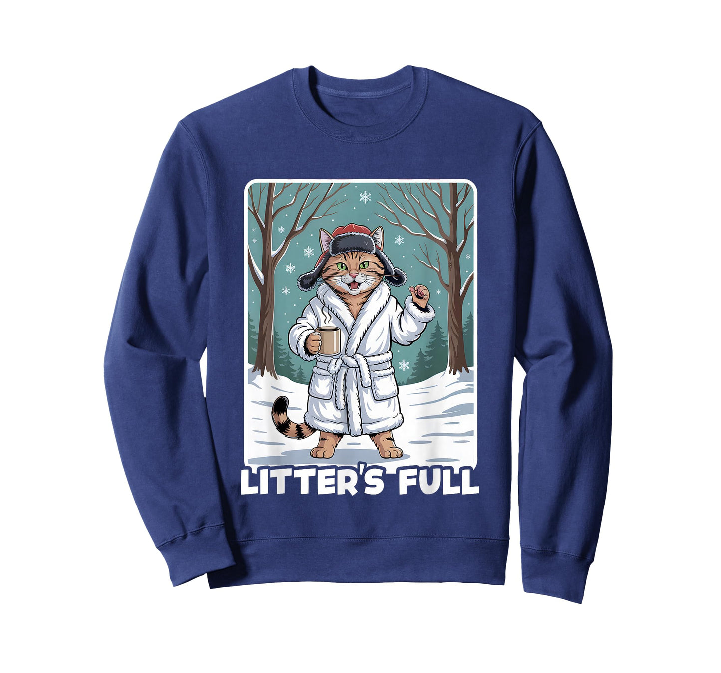 Litter’s Full Funny Christmas Cat Parody Tee T-Shirt
