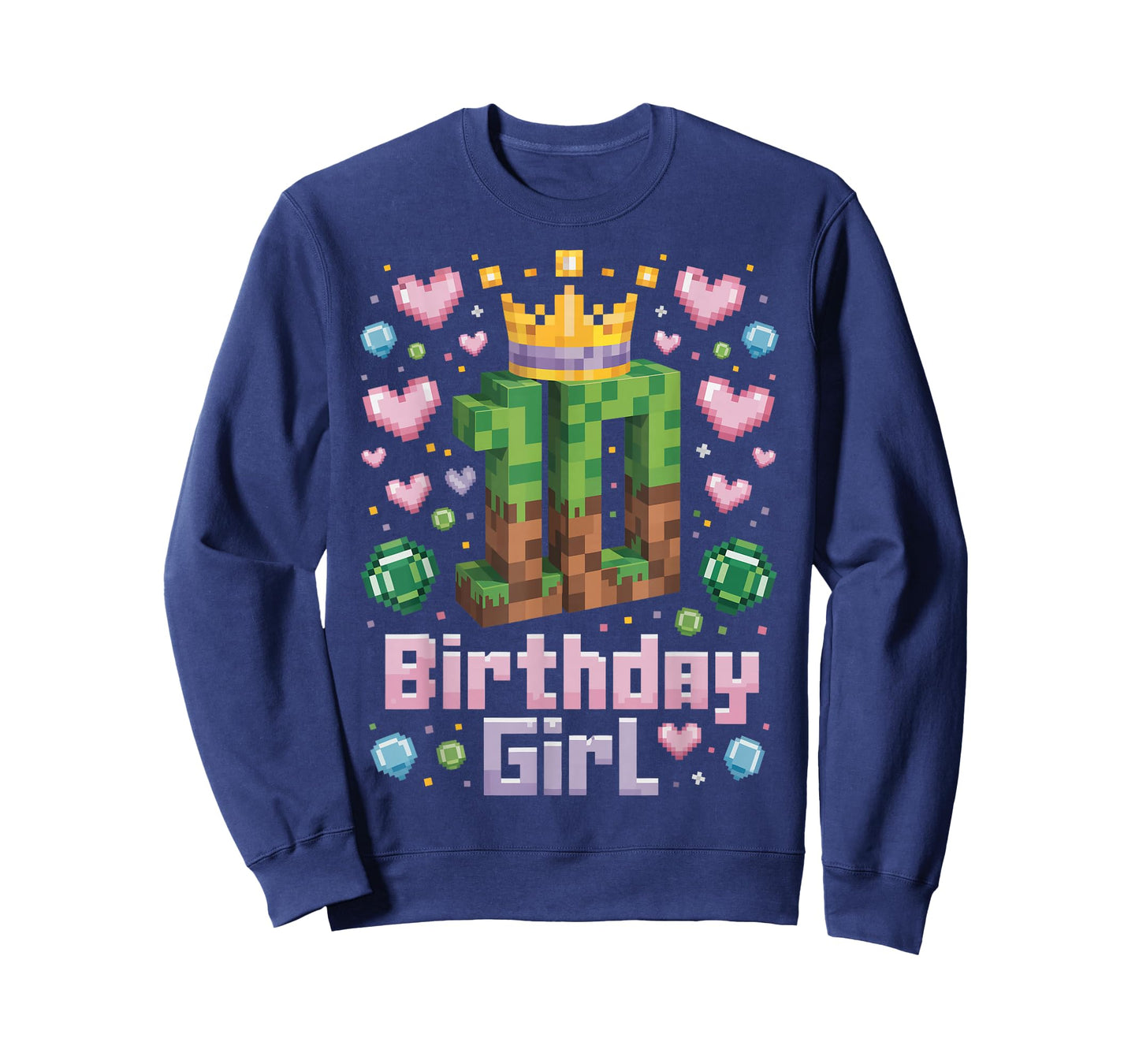 10th Birthday Girl Shirt Gaming Pixel Party 10 Year Old T-Shirt