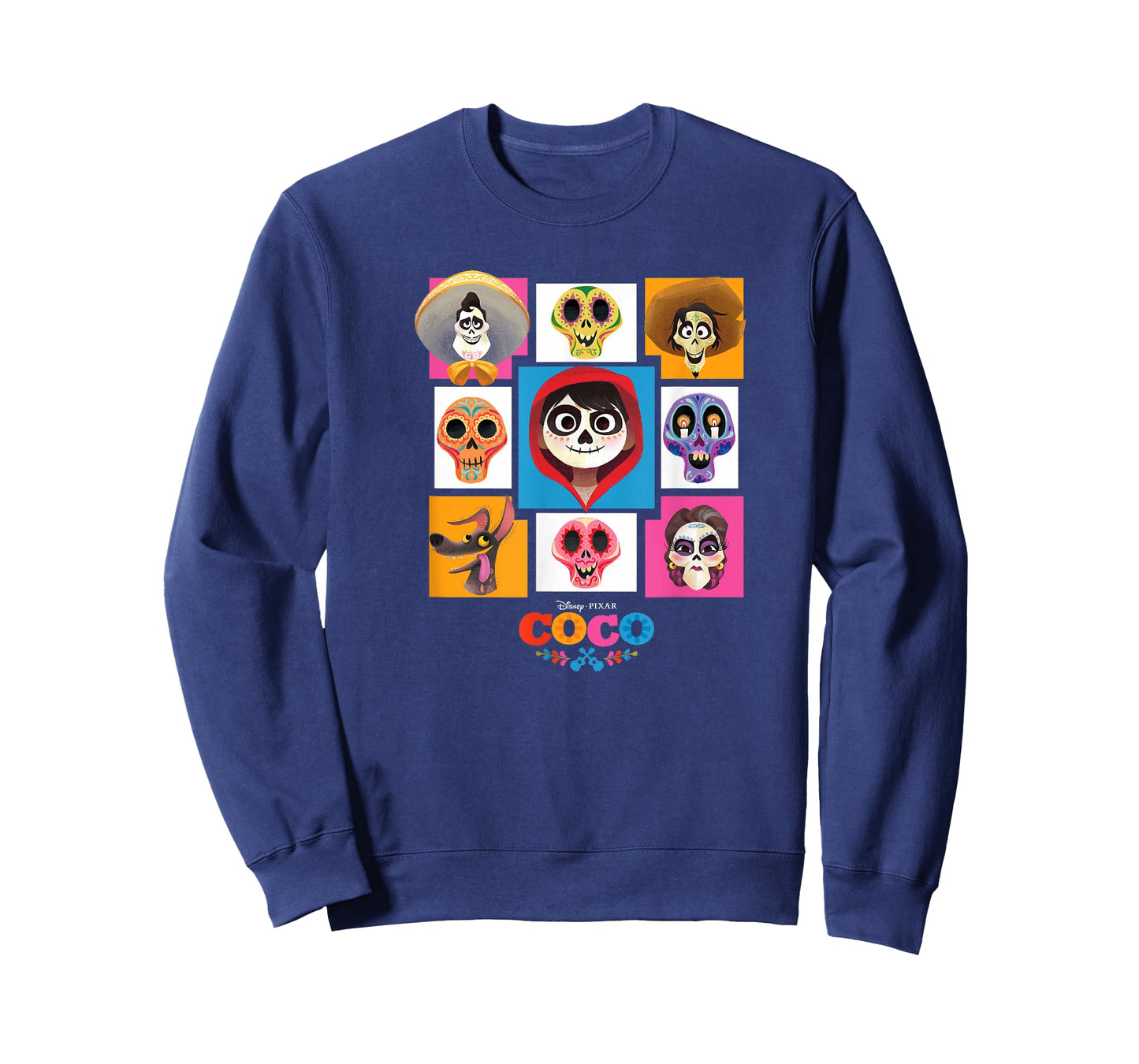 Disney Pixar Coco Main Characters Group Shot Chest Panels T-Shirt