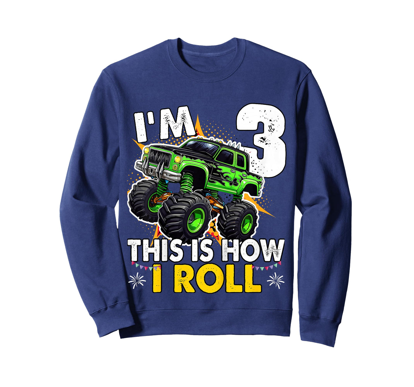 3 Year Old Monster Truck Birthday boy T-Shirt