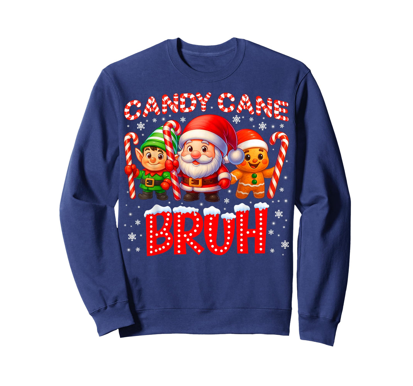 Candy Cane Bruh Cute Santa Elf Christmas Xmas Boy Toddler T-Shirt