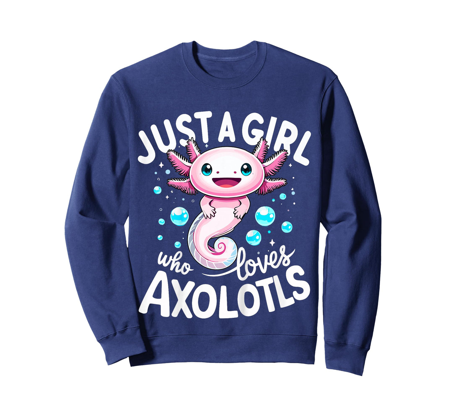 Kids Axolotl Cute Just A Girl Who Loves Axolotls T-Shirt