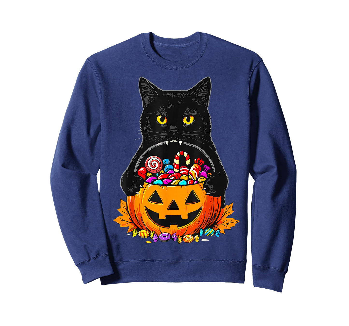 Halloween Black Cat Pumpkin T-Shirt