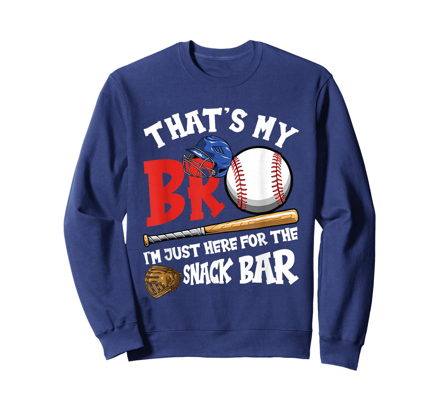 That's My Bro I'm Just Here for Snack Bar Brother's Baseball T-Shirt