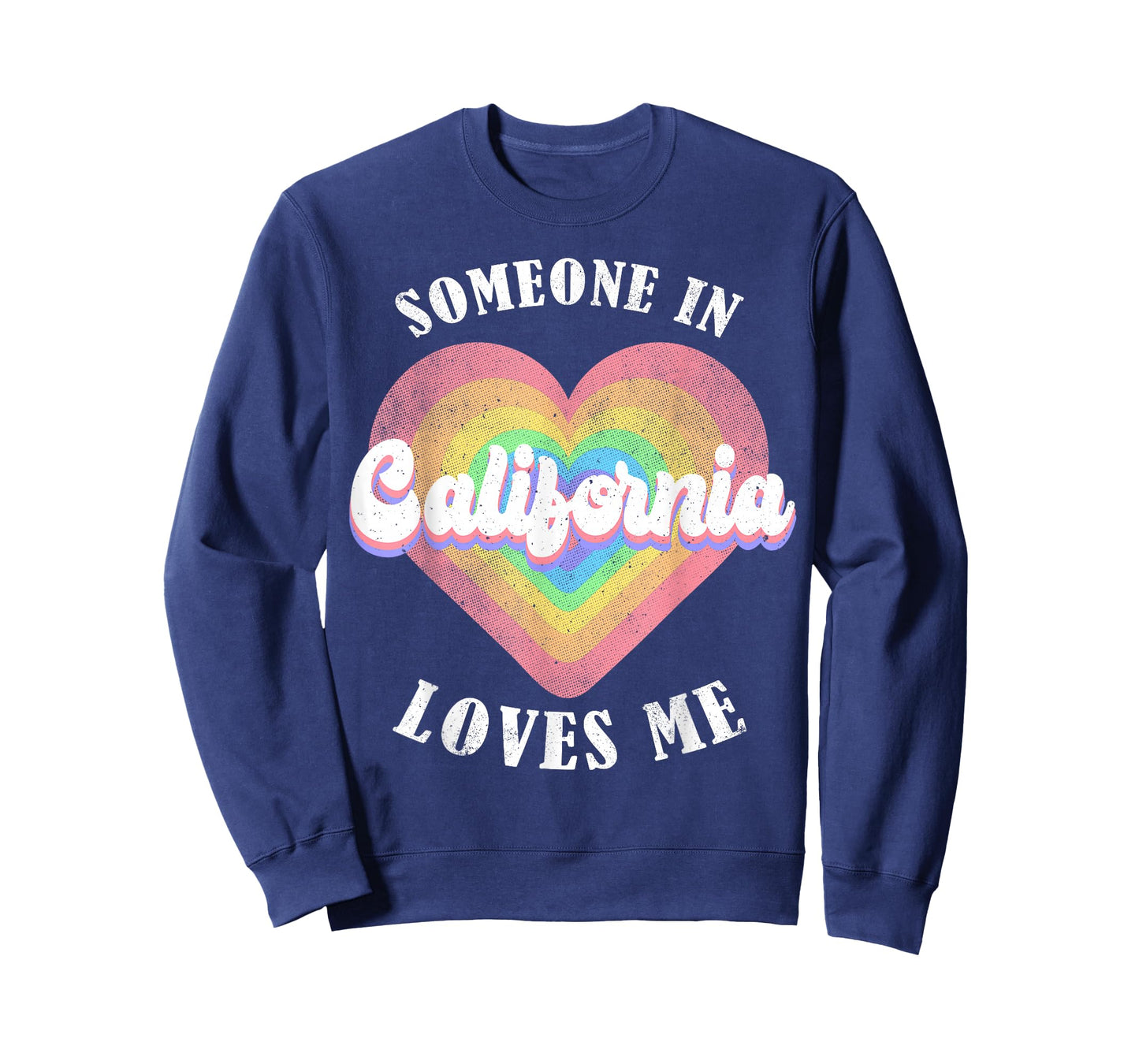 Someone in California Loves Me Heart Retro Groovy T-Shirt