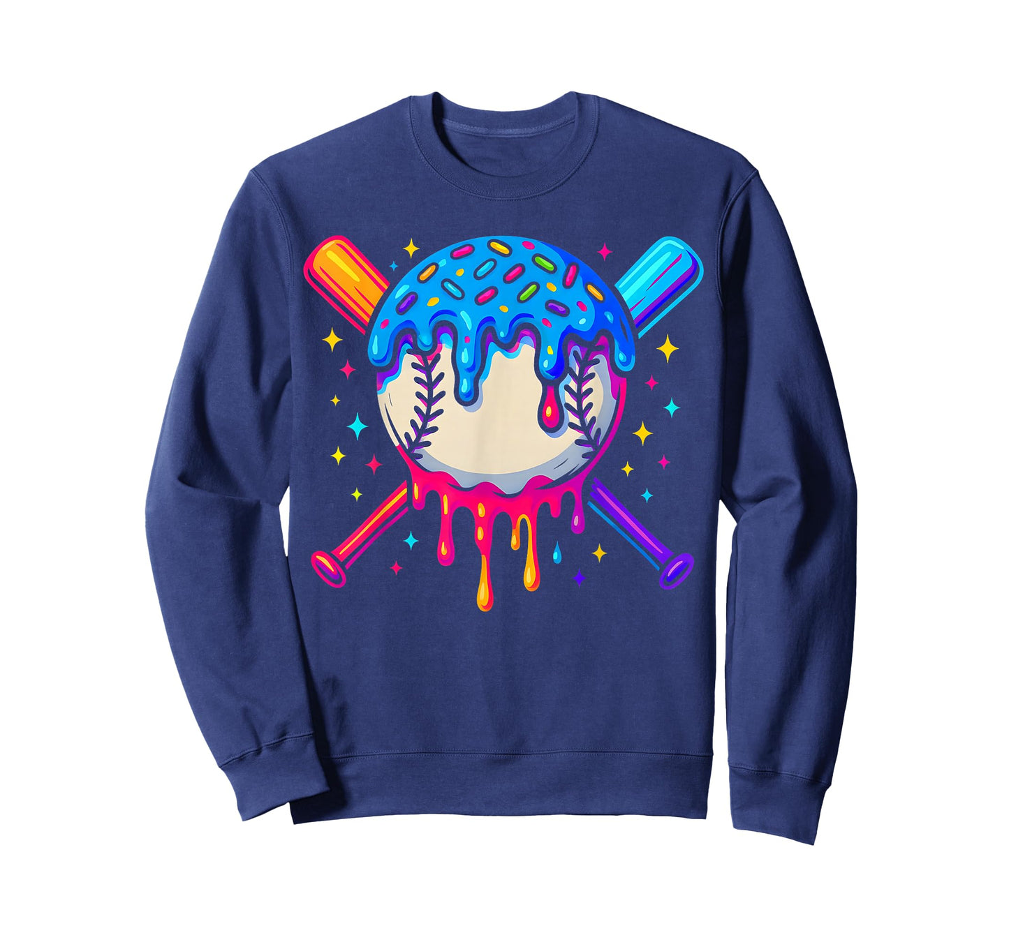 Baseball Drip Boys Ice Cream Drip Summer Sweet Baseball T-Shirt