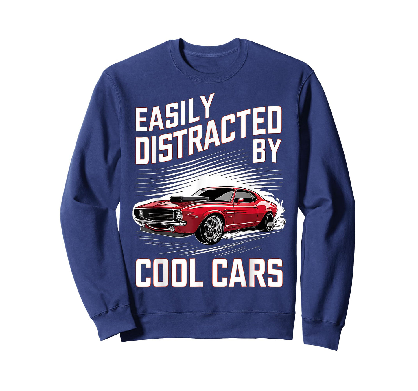 Mens Boys Vintage Muscle Car Easily Distracted by Cool Cars T-Shirt