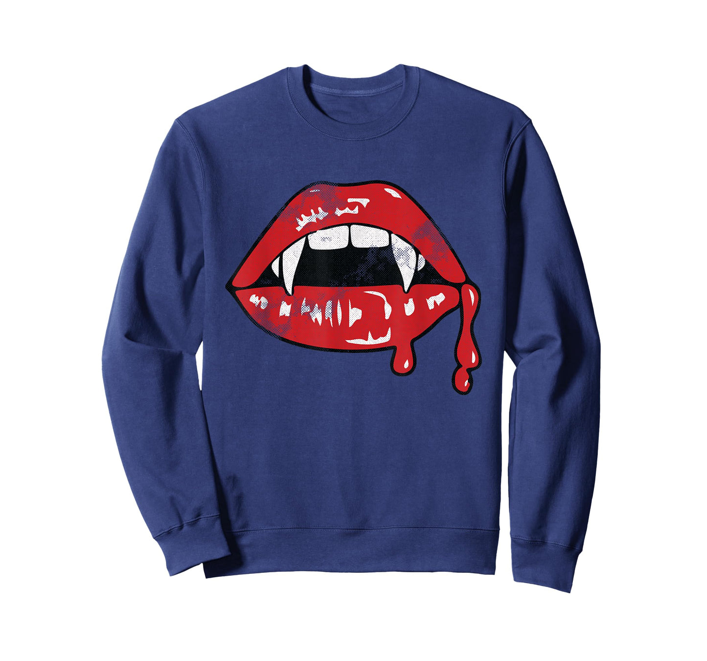 Vampire Lips Lazy Halloween Costume Blood Fangs T-Shirt